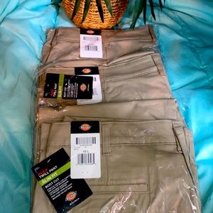 Tan uniform pants multiple sides Brand Dickies Stretchy Material for Teens!